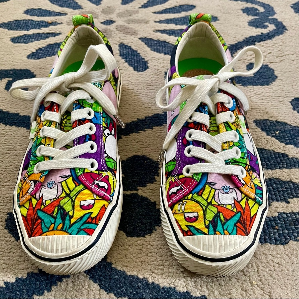 Cariuma OCA Low-Top Toz Canvas Sneaker | Size W5 | Rainbow/multicolored 🌈 - Picture 9 of 11